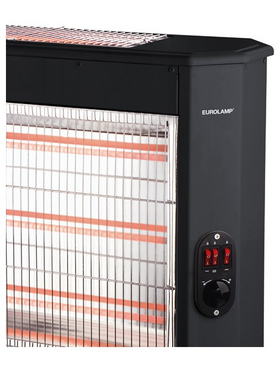 Θερμαστρα Χαλαζια 2800w Μαυρη 2face  με Θερμοστατη