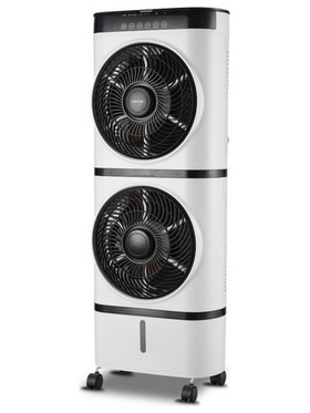 Air Cooler Διπλο Λευκο-Μαυρο 7l 125w με Κοντρολ