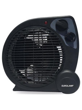 Αεροθερμο Δωματιου 1000w/2000w Μαυρο
