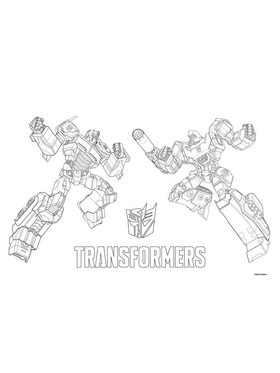 Μπλοκ Ζωγραφικής Transformers 23x33 Εκ., 40 Φύλλα, Aυτοκόλλητα-Στενσιλ-2 Σελίδες Χρωματισμού, 2 Σχέδ