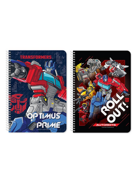 Τετράδιο Σπιράλ Transformers a4, 2 Θέματα, 60 Φύλλα, 2 Σχέδια