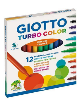 Μαρκαδοpοι 12τεμ Turbo Color Giotto