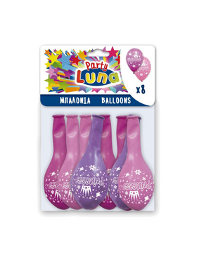Μπαλόνια Princess 8 Τμχ. 36x29 εκ. Luna