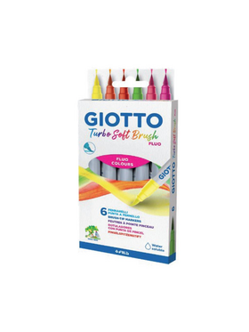 Μαρκαδοροι Πινελο Giotto Turbo Soft Brush Fluo 6tmx