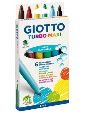 Μαρκαδοροι Χοντροι 6τεμ Turbo Maxi Giotto