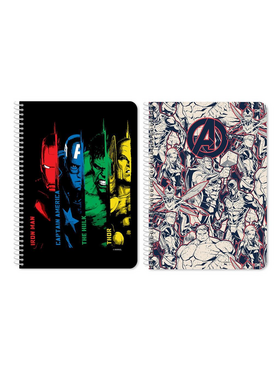 Τετράδιο Σπιράλ Avengers a4, 2 Θέματα, 60 Φύλλα, 2 Σχέδια