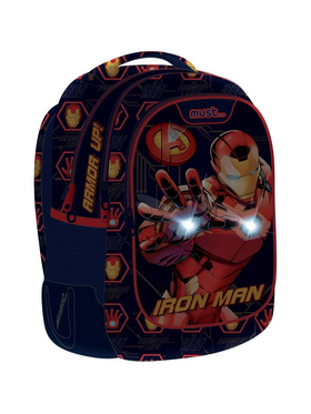 Σχολική Τσάντα Πλάτης Δημοτικού Avengers Iron man Must 3 Θήκες