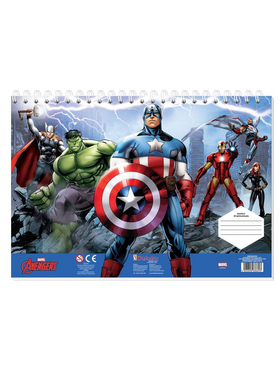 Μπλοκ Ζωγραφ Captain America 23x33 40φυλ  Αυτοκ-Στενσιλ- 2σελ χρ  2σχ.