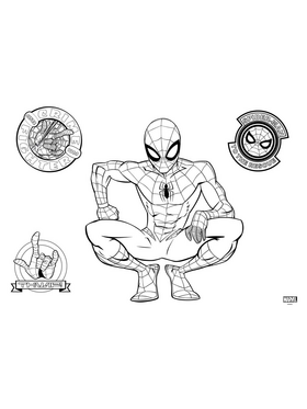 Μπλοκ Ζωγραφ Spiderman 23x33 40φυλ  Αυτοκ-Στενσιλ- 2σελ χρ  2σχ.