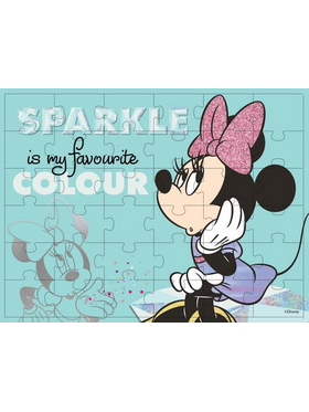 Παζλ Χρωματισμού Disney Minnie Mouse 2 Όψεων 4 σε 1, Luna Toys, 20-24-36-48 Τμχ., 30x40 εκ.