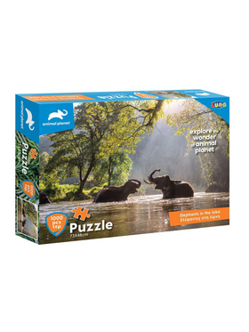 Puzzle 1000tem 73χ48εκ Animal Planet Ελεφαντες στη Λιμνη