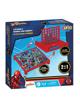 Επιτραπεζιο Παιχνιδι 4 Στην Σειρα & Φιδακι Spiderman 29x29x6εκ