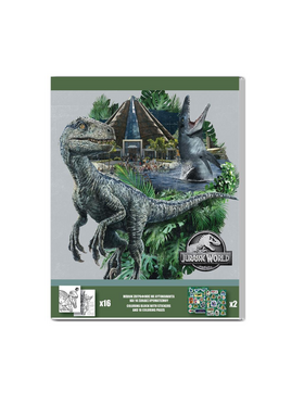 Βιβλίο Ζωγραφικής Jurassic World 16 σελ Χρωματισμού- 2 σελ Αυτοκ 2 Σχέδια, 20x25 εκ.