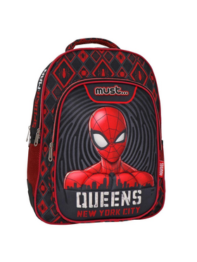Σχολική Τσάντα Πλάτης Δημοτικού Spider - man Queens new York City Must 3 Θήκες