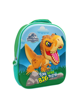 Σχολική Τσάντα Πλάτης Νηπίου Jurassic Wrold Tiny Arms big Teeth 1 Θήκη 3d eva