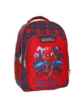 Σχολική Τσάντα Πλάτης Δημοτικού Spider - man Protector of new York Must 3 Θήκες