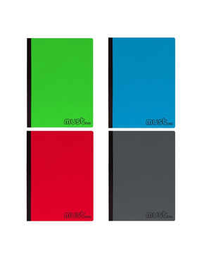 Τετράδιο Must Foldi b5 Εύκαμπτο - Flexi 3 Θέματα 96 Φύλλα σε 4 Χρώματα