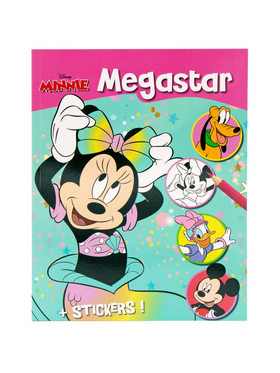 Βιβλίο Ζωγραφικής Disney Megacolor α4 με 128 Σελίδες Χρωματισμού-Αυτοκόλλητα σε 2 Σχέδια