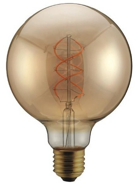 Λαμπα led g95 Filament "decor" 5w e27 1800k 220-240v Dimmable  Gold