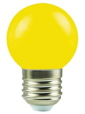 Λαμπα led Σφαιρικη 1,8w e27 Κιτρινη 175-265v