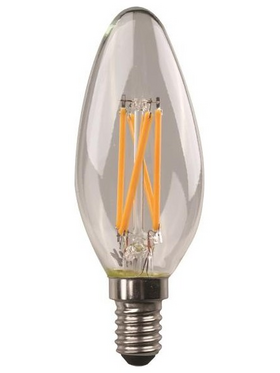 Λαμπα led Κερι Crossed Filament 6.5w e14 3000k 220-240v