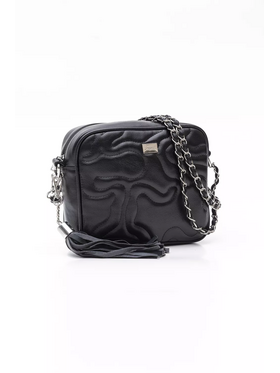 Τετράγωνη Τσάντα με Αλυσίδα και Κυματοειδή Γαζιά