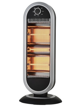 Θερμαστρα Χαλαζια Μαυρη με Περιστροφη 1200w