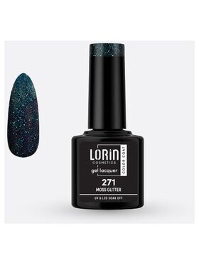 Lorin Gel Lacquer Ημιμόνιμο Βερνίκι με Glitter 8ml
