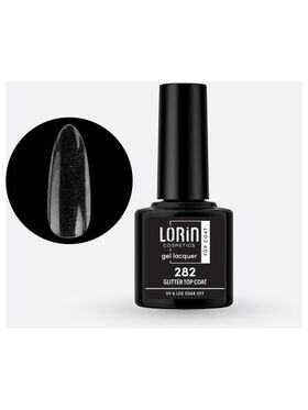 Lorin Gel Lacquer Ημιμόνιμο Βερνίκι 8ml. #282 (Glitter Top Coat)