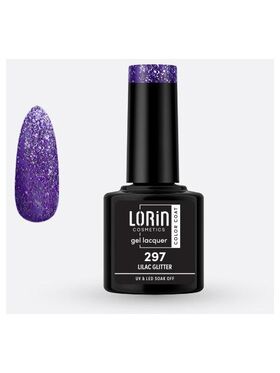 Lorin Gel Lacquer Ημιμόνιμο Βερνίκι με Glitter 8ml