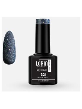 Lorin Gel Lacquer Ημιμόνιμο Βερνίκι με Glitter 8ml