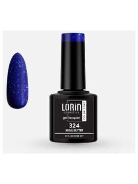 Lorin Gel Lacquer Ημιμόνιμο Βερνίκι με Glitter 8ml