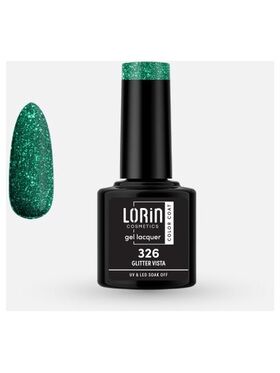 Lorin Gel Lacquer Ημιμόνιμο Βερνίκι με Glitter 8ml