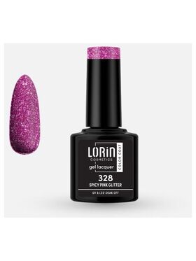 Lorin Gel Lacquer Ημιμόνιμο Βερνίκι με Glitter 8ml