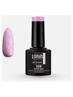 Lorin Gel Lacquer Ημιμόνιμο Βερνίκι με Glitter 8ml