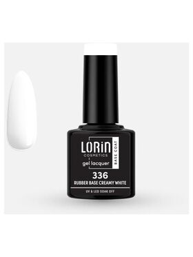 Lorin Gel Lacquer Ημιμόνιμο Βερνίκι 8ml - 336 Rubber Base Creamy White