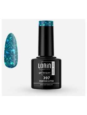 Lorin Gel Lacquer Ημιμόνιμο Βερνίκι με Glitter 8ml