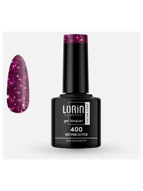 Lorin Gel Lacquer Ημιμόνιμο Βερνίκι με Glitter 8ml