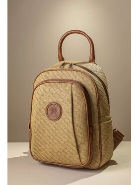 Allday Backpack με Πολλές Τσέπες με Casual Logo