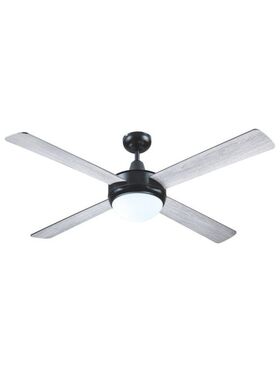 Ανεμιστηρας Οροφης με led φωσ 18w 4000k , 4 Καφε Φτερωτες και Κοντρολ Φ132 70w