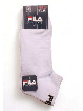 Κάλτσες ημίκοντες Fila Multisport 3 τεμάχια Λευκό