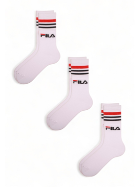 Κάλτσες Fila Unisex Unique Lifestyle 3 τεμάχια Λευκό