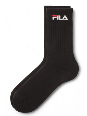 Fila Normal Plain Half Terry Prewsd Unisex Κάλτσες Μαύρο