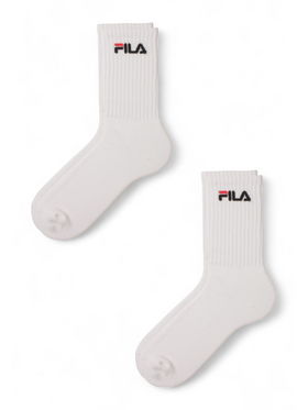 Fila Normal Plain Half Terry Prewsd Unisex Κάλτσες Λευκό