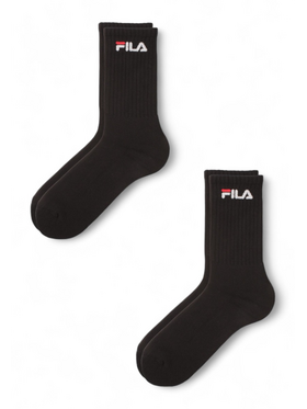 Fila Normal Plain Half Terry Prewsd Unisex Κάλτσες Μαύρο
