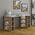 Γραφείο Colmar Pakoworld Χρώμα Λευκό -Σκούρο Φυσικό 140x60x75εκ