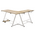 Γραφείο Γωνιακό Levi Pakoworld-mdf Χρώμα oak-Λευκό 158x120x73εκ