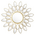 Καθρέπτης Flower Pakoworld Χρυσό 83x2.5x83εκ