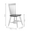 Καρέκλα Larus Pakoworld Φυσικό Ξύλo Rubberwood Ανθρακί-Λευκό 50x49x90εκ.