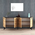Μπουφές Jeslie Pakoworld Μελαμίνης oak-Ανθρακί 180x40x79εκ